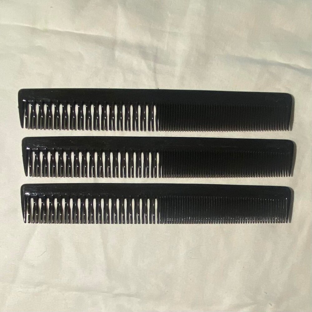 Vintage 1980s Goody Set of 3 Detangle Combo Combs - Old Store Stock